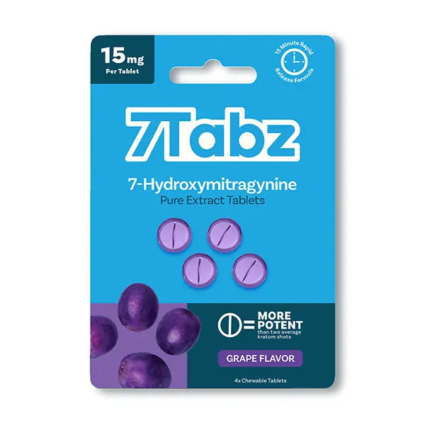 7Tabz Hydroxymitragynine Tablets (15mg x 4ct) - Kratom Capsules (Box of 10) - MK Distro