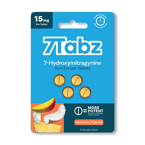 7Tabz Hydroxymitragynine Tablets (15mg x 4ct) - Kratom Capsules (Box of 10) - MK Distro