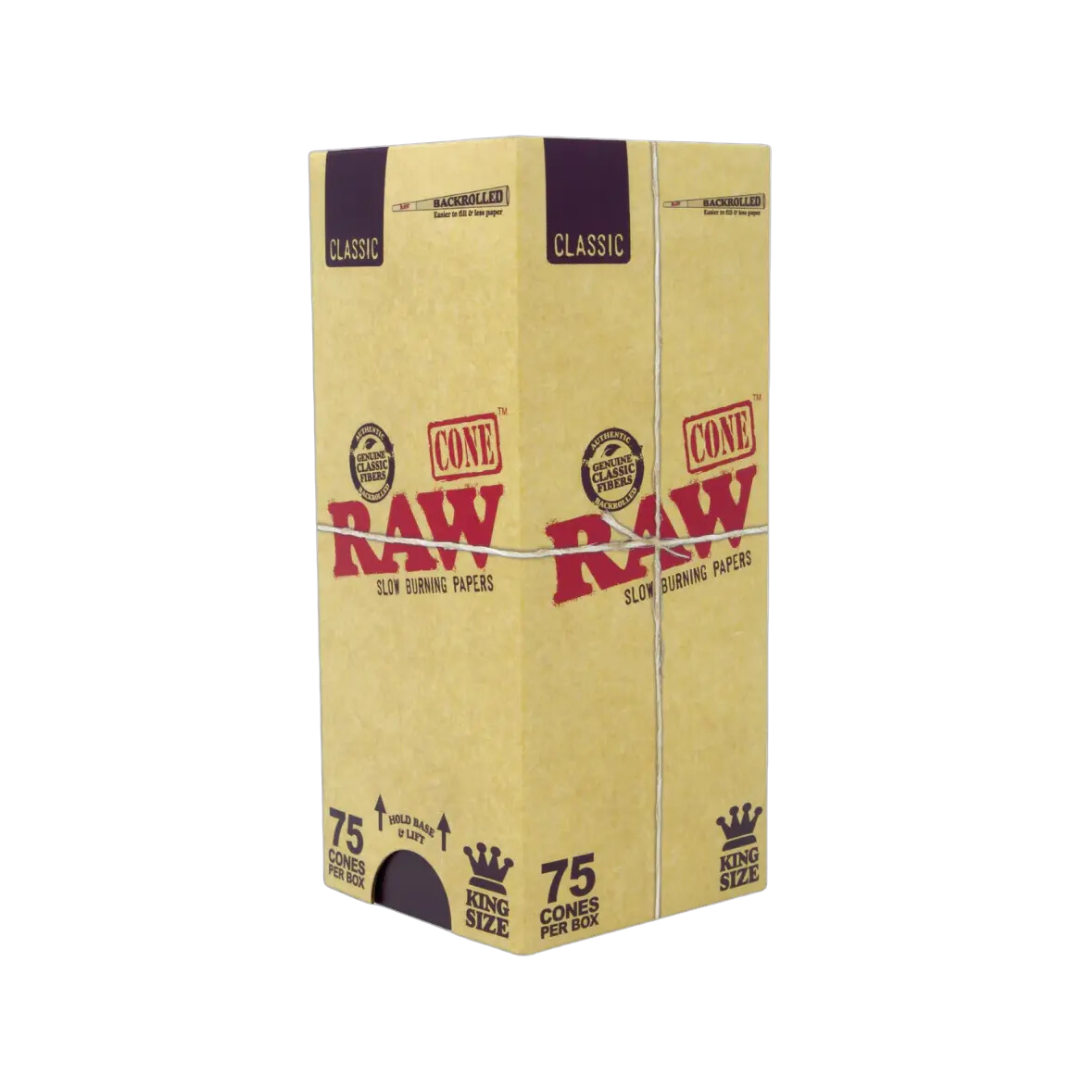 Raw - Classic King Size - Cones (Pack of 75) - MK Distro