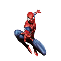 Holograph 3D Sticker - Black/Red Spiderman throwing web - MK Distro