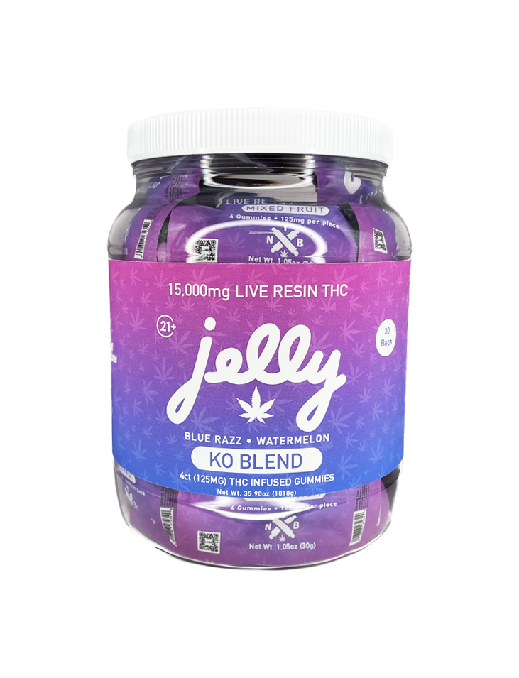 NYB Jelly - KO Live Resin Blend Jar - Delta THC Gummies (15000mg) - MK Distro