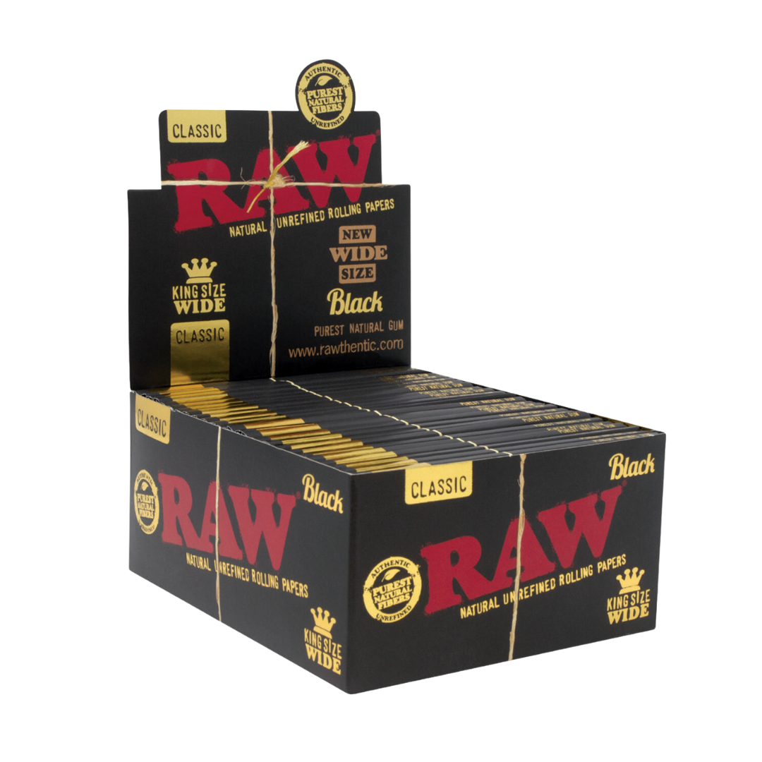 Raw - Classic Black King Size Wide - Rolling Paper (50 x 33 Papers)
