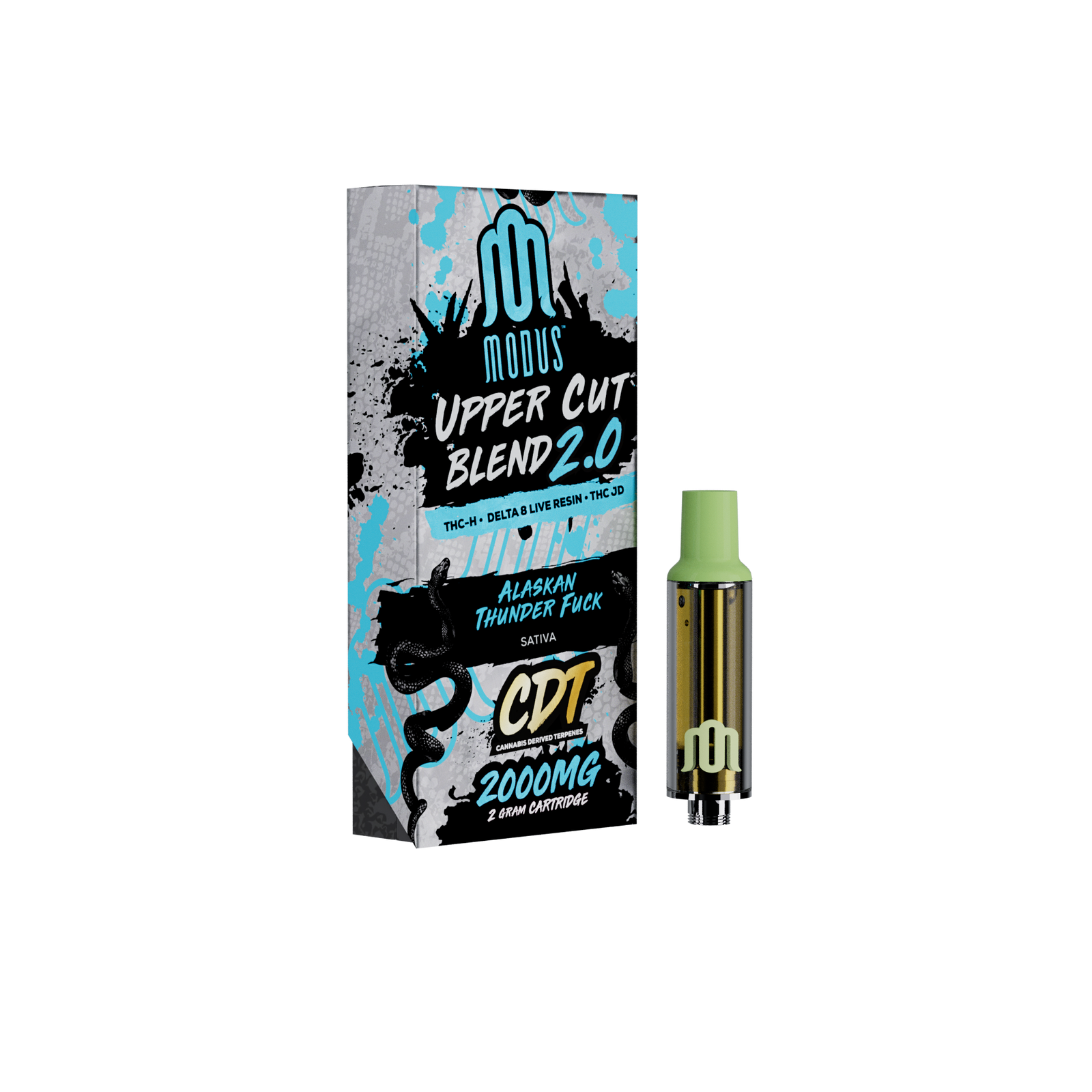 MODUS - Uppercut Blend 2.0 (THC-H + D8 Live Resin + THC-JD) - Hemp Cartridges (2g x 5) - MK Distro