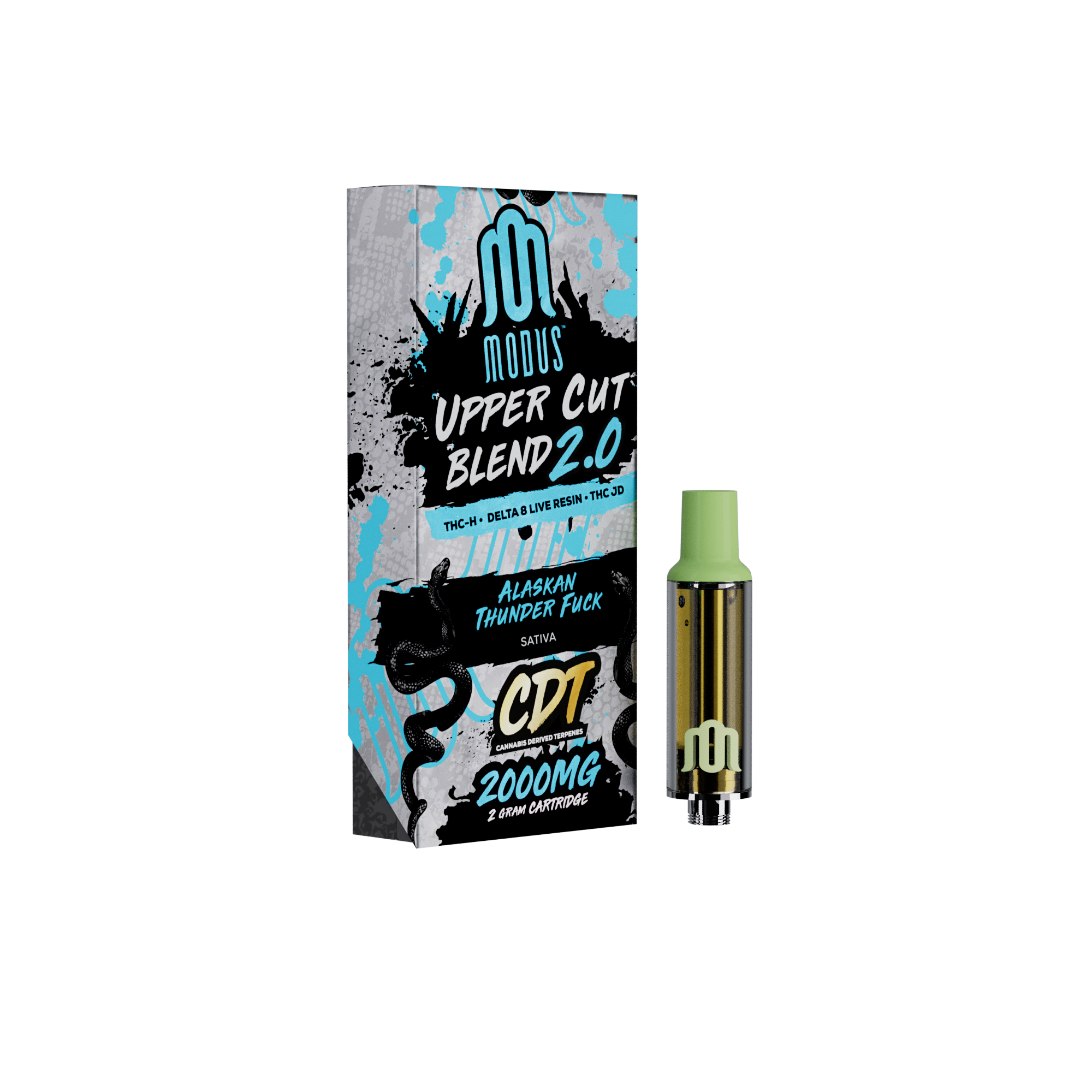 MODUS - Uppercut Blend 2.0 (THC-H + D8 Live Resin + THC-JD) - Hemp Cartridges (2g x 5) - MK Distro