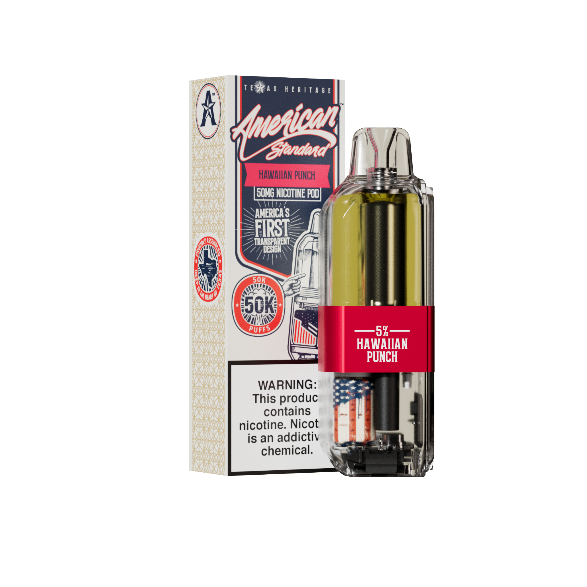 American Standard 50K POD - Disposable Vape (5%) (Box of 5)