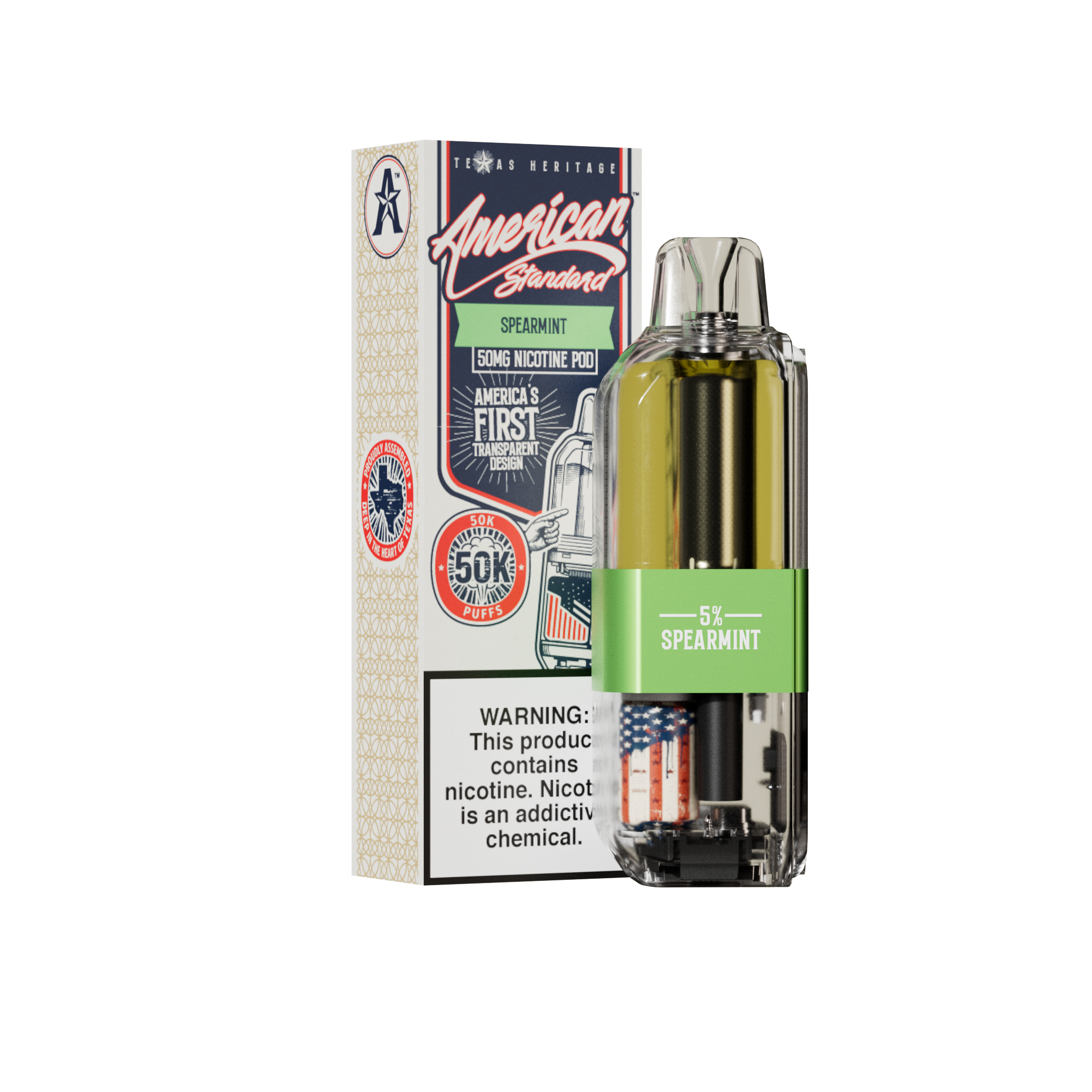 American Standard 50K POD - Disposable Vape (5%) (Box of 5)