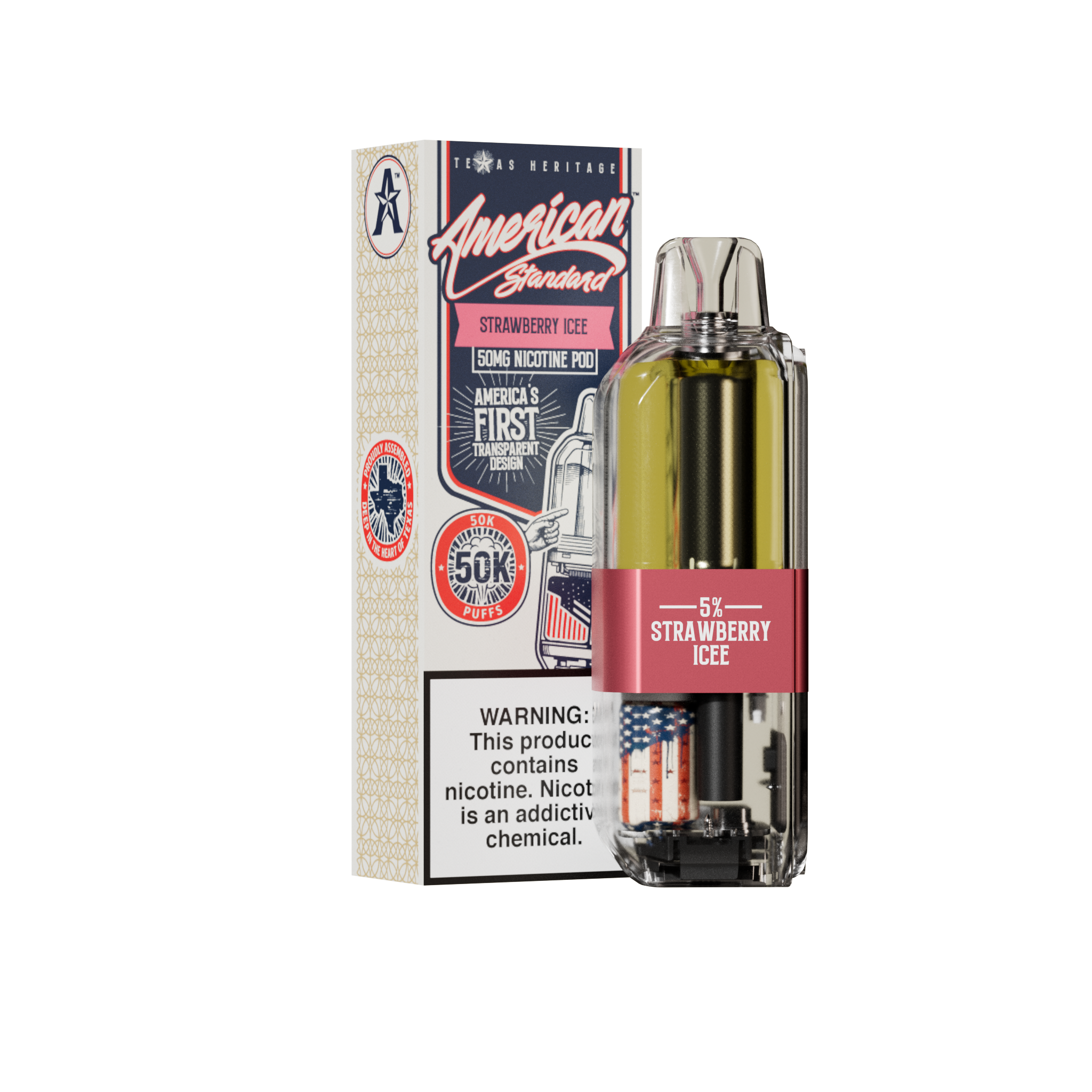 American Standard 50K POD - Disposable Vape (5%) (Box of 5)