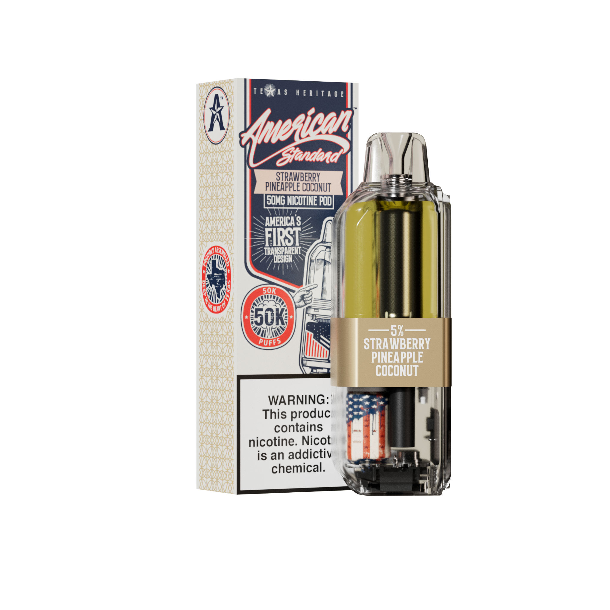 American Standard 50K POD - Disposable Vape (5%) (Box of 5)