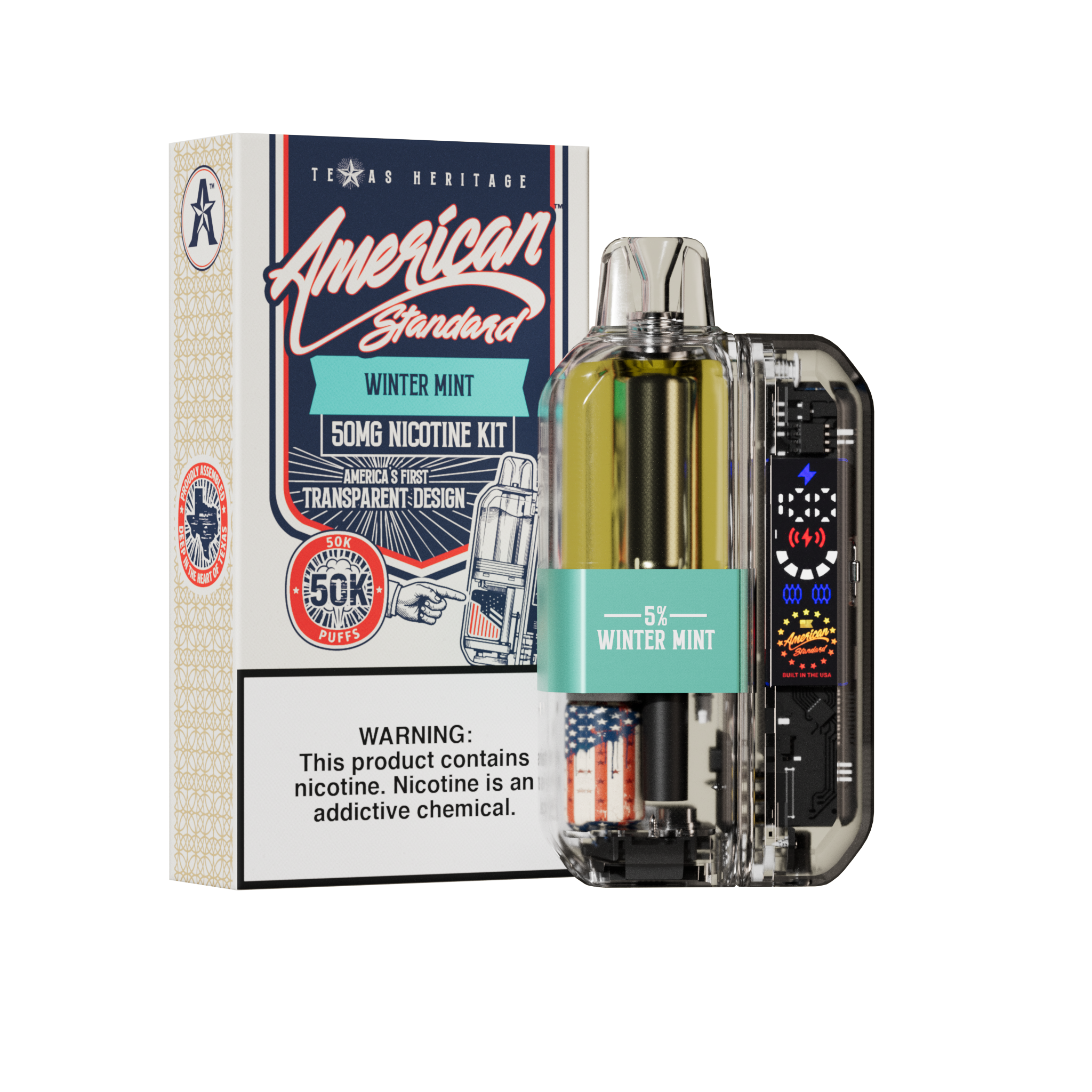 American Standard 50K KIT - Disposable Vape (5%) (Box of 10)