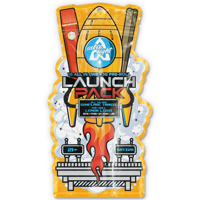 Astro Eight - Launch Pack (HTE + THCV + THC-JD) - 1g AIO Disposable + 1g Pre-Roll (2g) - MK Distro