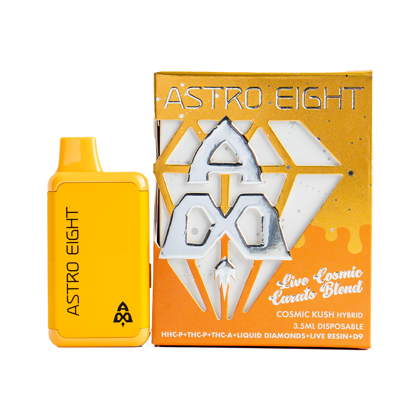 Astro Eight - Carats Blend Diamonds Live Resin (THC-A) - Hemp Disposables (3.5g x 5) - MK Distro
