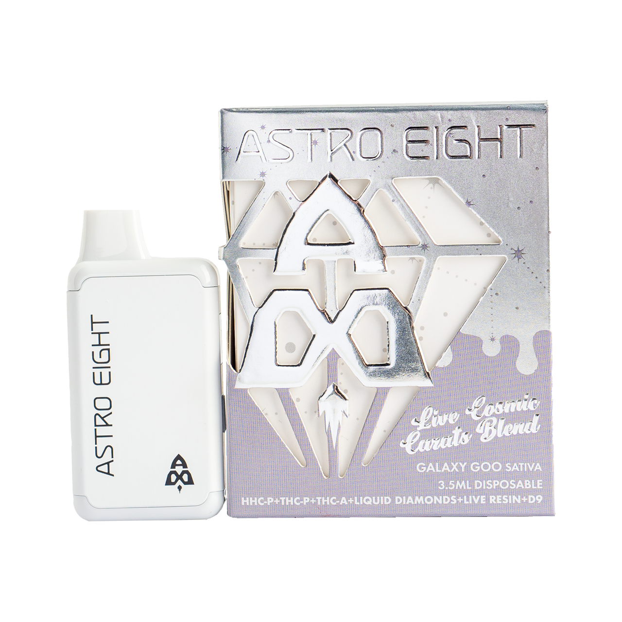 Astro Eight - Carats Blend Diamonds Live Resin (THC-A) - Hemp Disposables (3.5g x 5) - MK Distro