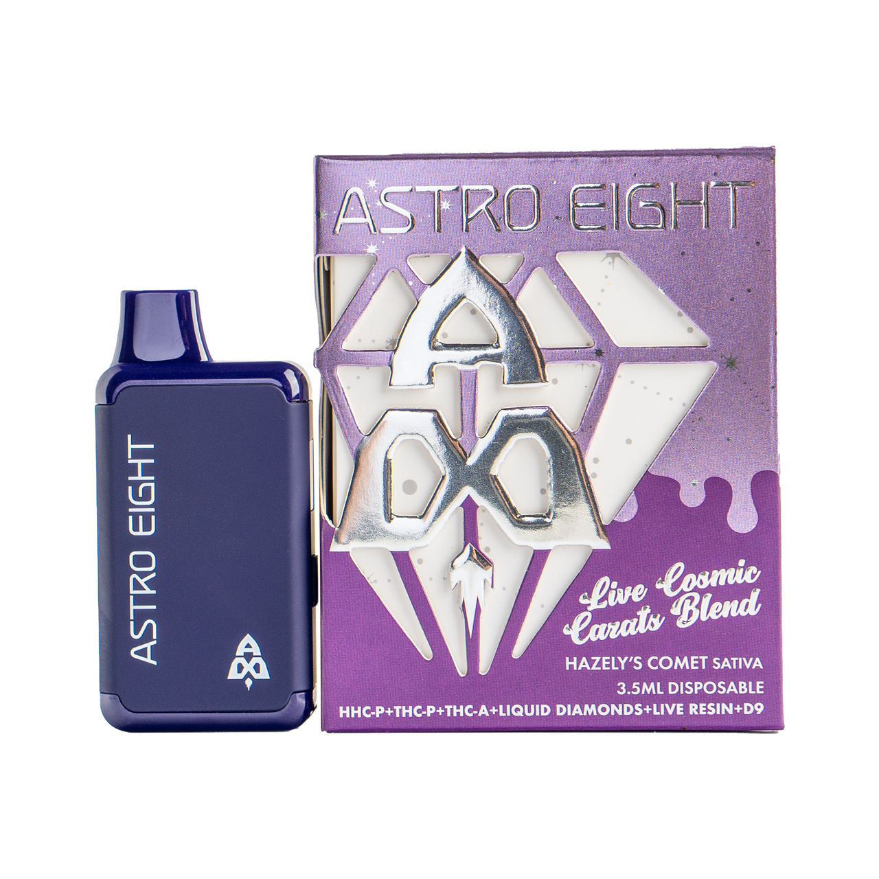 Astro Eight - Carats Blend Diamonds Live Resin (THC-A) - Hemp Disposables (3.5g x 5) - MK Distro