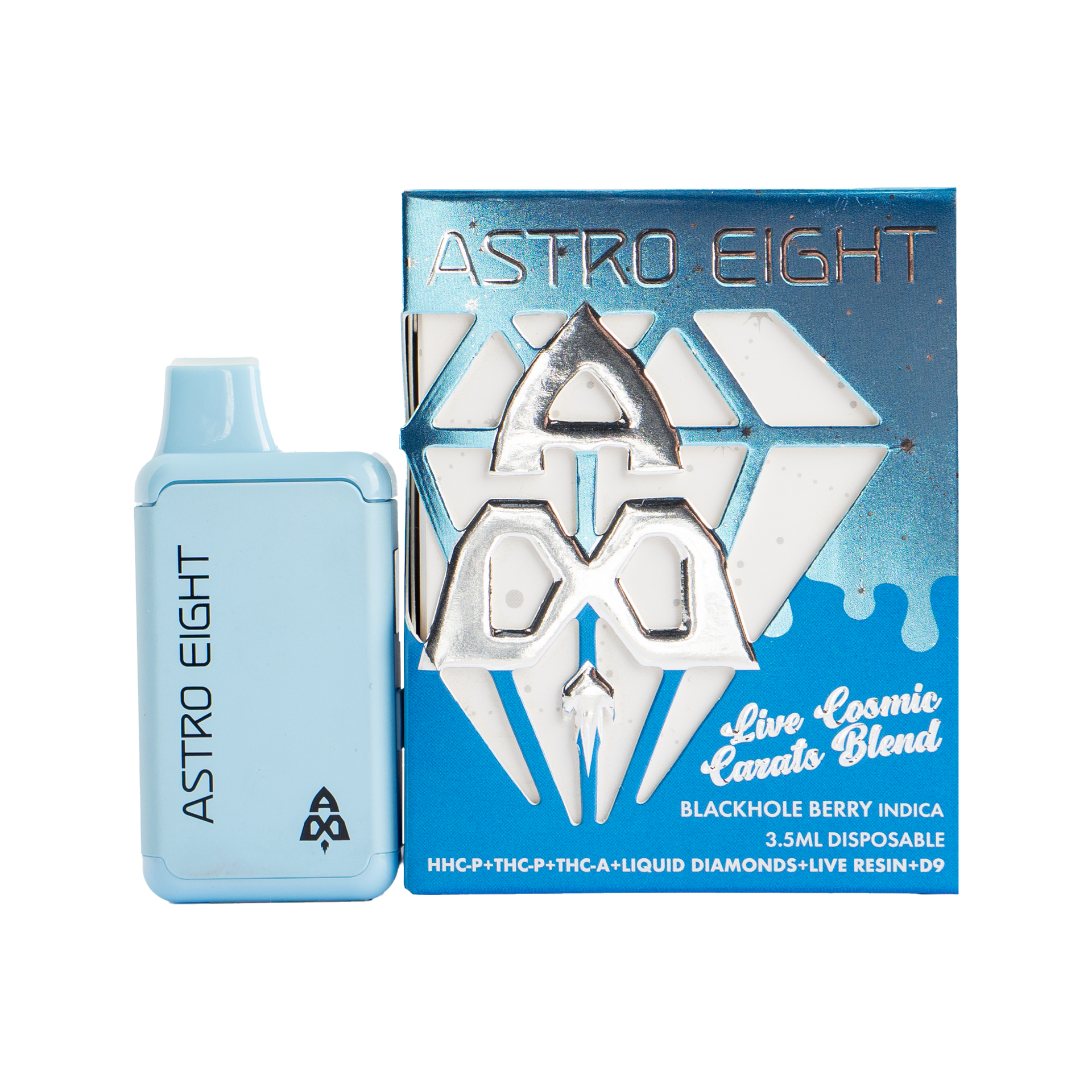 Astro Eight - Carats Blend Diamonds Live Resin (THC-A) - Hemp Disposables (3.5g x 5) - MK Distro