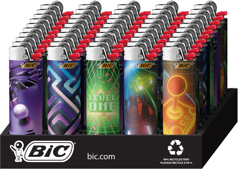 BiC Pocket Lighters - Refillable Lighters (Display of 50)