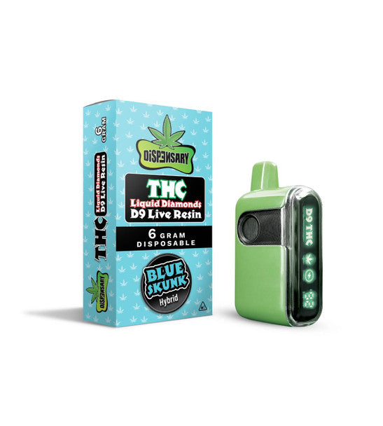 Dispensary D9 Live Resin +THC Liquid Diamonds - Hemp Disposables (6g) - MK Distro