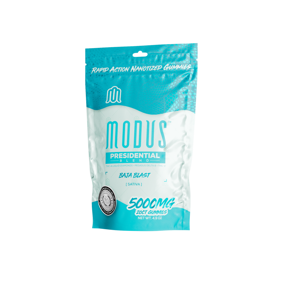 Modus - Presidential Blend (THCA Liquid Diamonds + Pegasus D8 + THCV) - Delta Gummies (5000mg x 5) - MK Distro