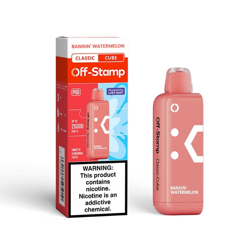 Off Stamp Cube Pod - Disposable Vapes (5% - 25,000 Puffs) - Box of 5 (TEXAS COMPLIANT)