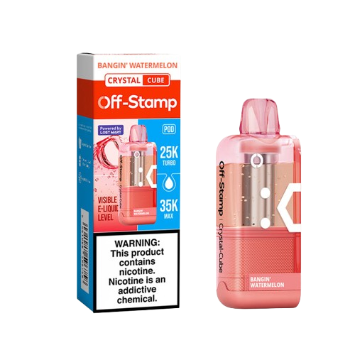 Off Stamp X-Cube Crystal Pod (TC) - Disposable Vapes (5% - 35,000 Puffs) - Box of 5  (TEXAS COMPLIANT)