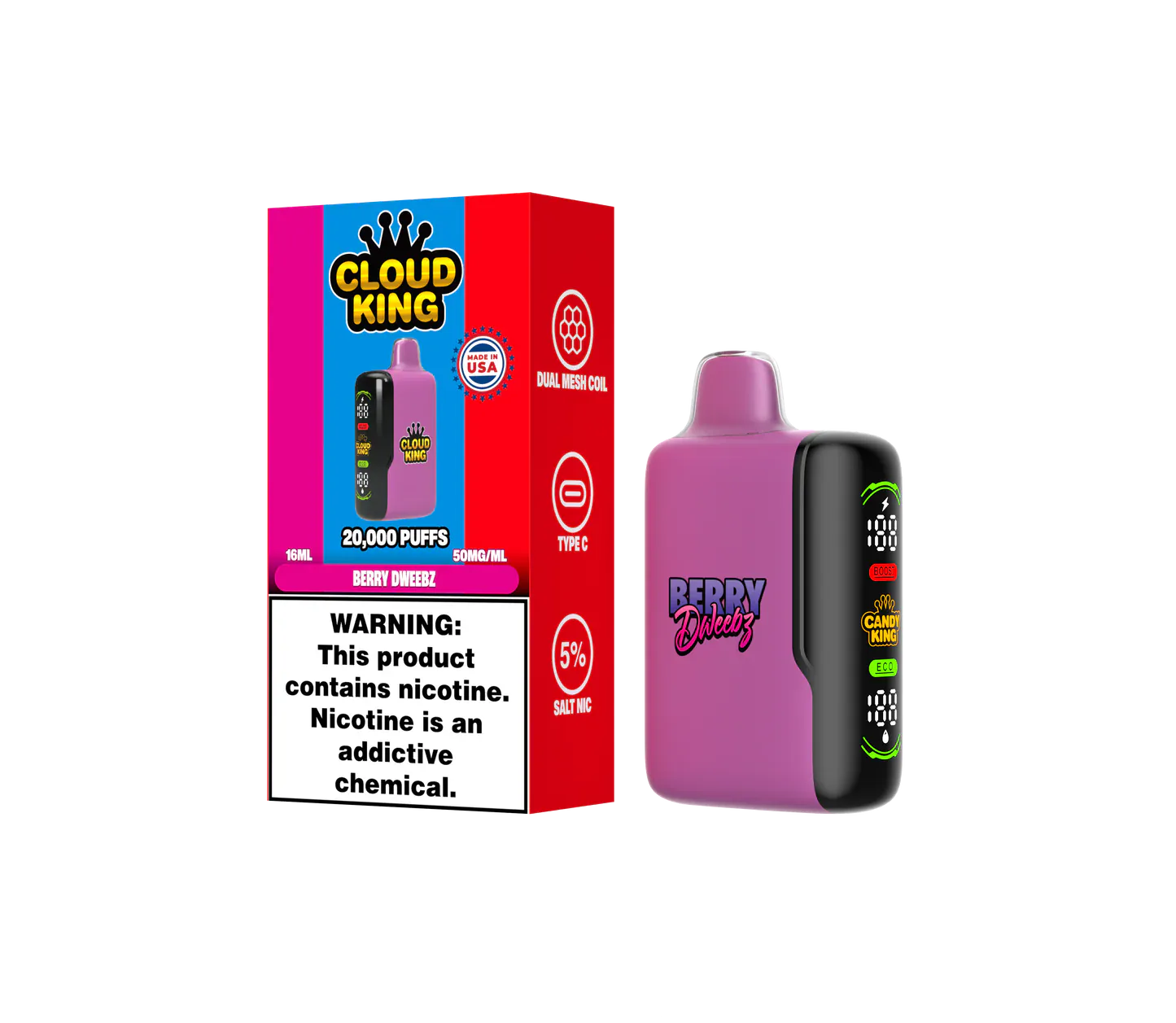Cloud King CK 20K - Disposable Vape (5%) (Box of 5)