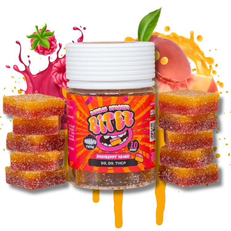 Ocho Double Stacked Bitez (D8+D9+THCP) - Hemp Gummies (10000mg) (Jar of 10) - MK Distro