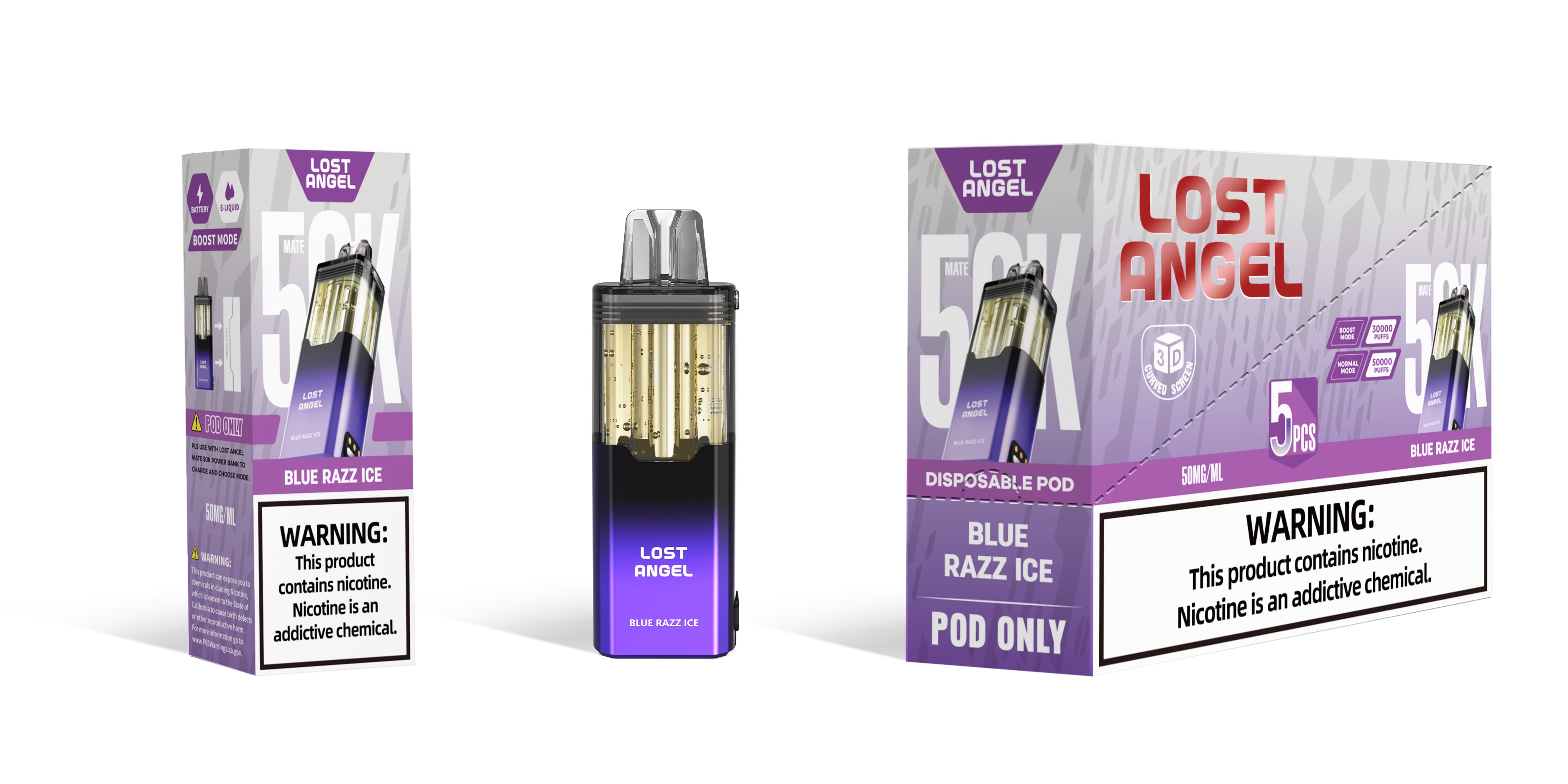 Lost Angel 50k POD - Disposable Vape (5%) (Box of 5)
