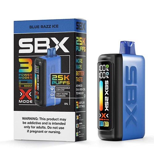 SBX - Disposable Vapes (5% - 25,000 Puffs) - Box of 5 (SALE ONLY OUT OF TEXAS)