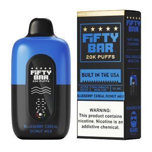 Fifty Bar - Built In The USA - Disposable Vape (5% - 20,000 Puffs) - Box of 5