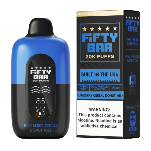 Fifty Bar - Disposable Vape (5% - 20K Puffs) - Box of 5 - TX COMPLIANT - MK Distro