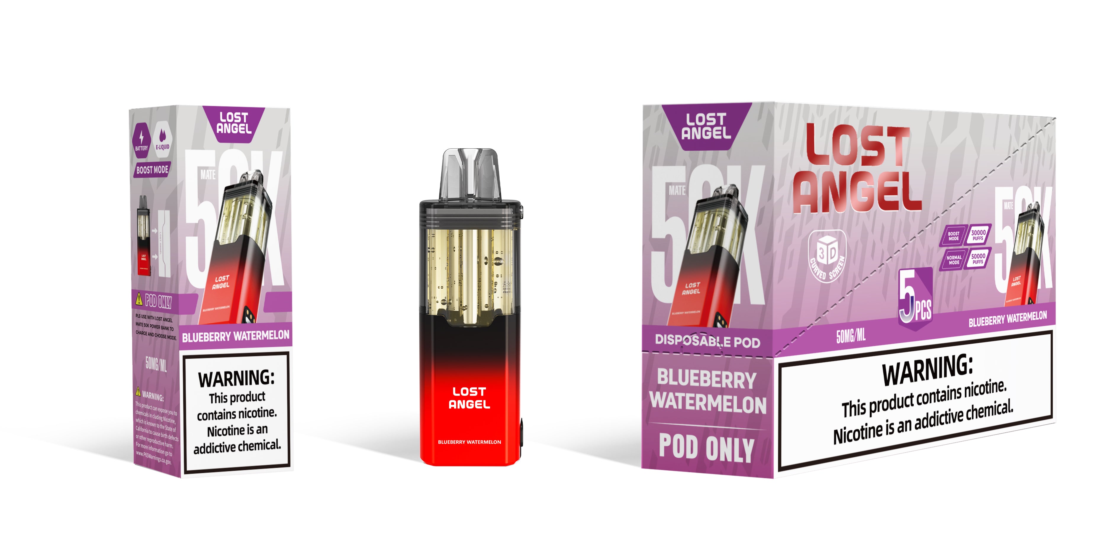 Lost Angel 50k POD - Disposable Vape (5%) (Box of 5)