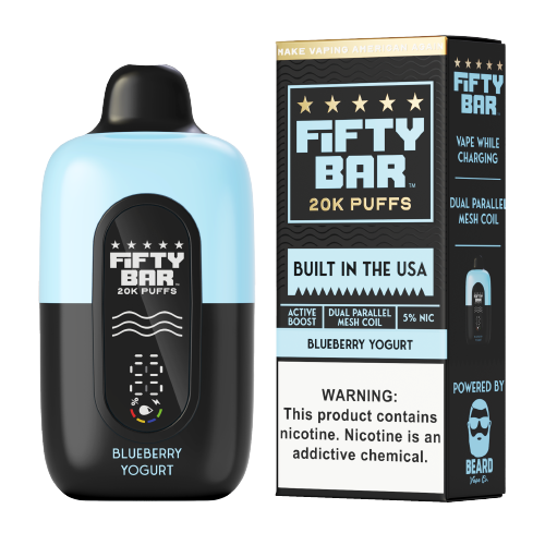 Fifty Bar - Disposable Vape (5% - 20K Puffs) - Box of 5 - TX COMPLIANT - MK Distro