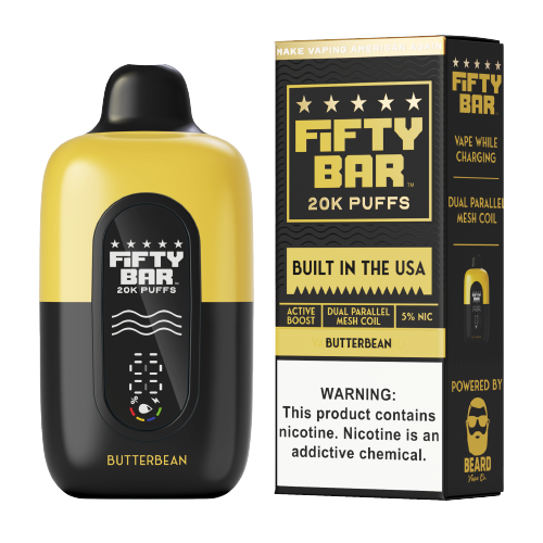 Fifty Bar - Disposable Vape (5% - 20K Puffs) - Box of 5 - TX COMPLIANT - MK Distro
