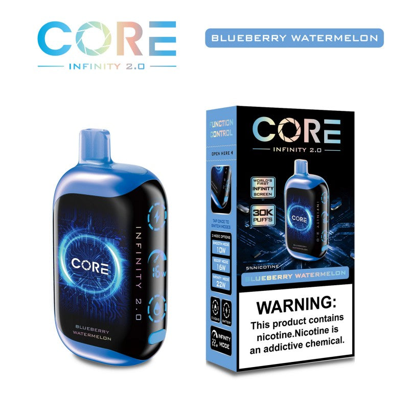 Core Infinity 2.0 - Disposable Vapes (5% - 30,000 Puffs) - Box of 5 - MK Distro