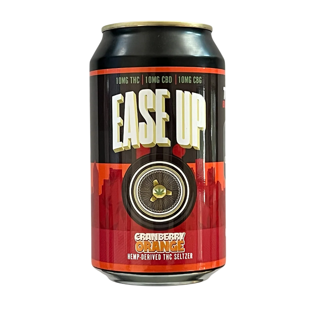 Ease Up -  Hemp Derived THC Seltzer(10mg THC+10mg CBD+10mg CBG) - Pack of 4