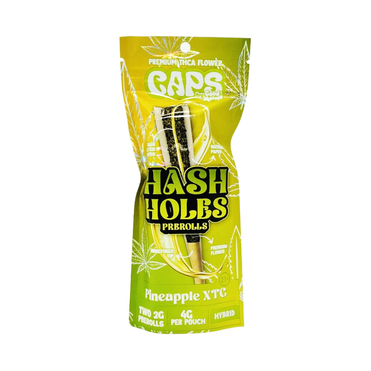 Caps (By Good Morels) - Hash Holes (Premium THCA) Pre-Rolls (2g x 2 Pre-Rolls) - MK Distro