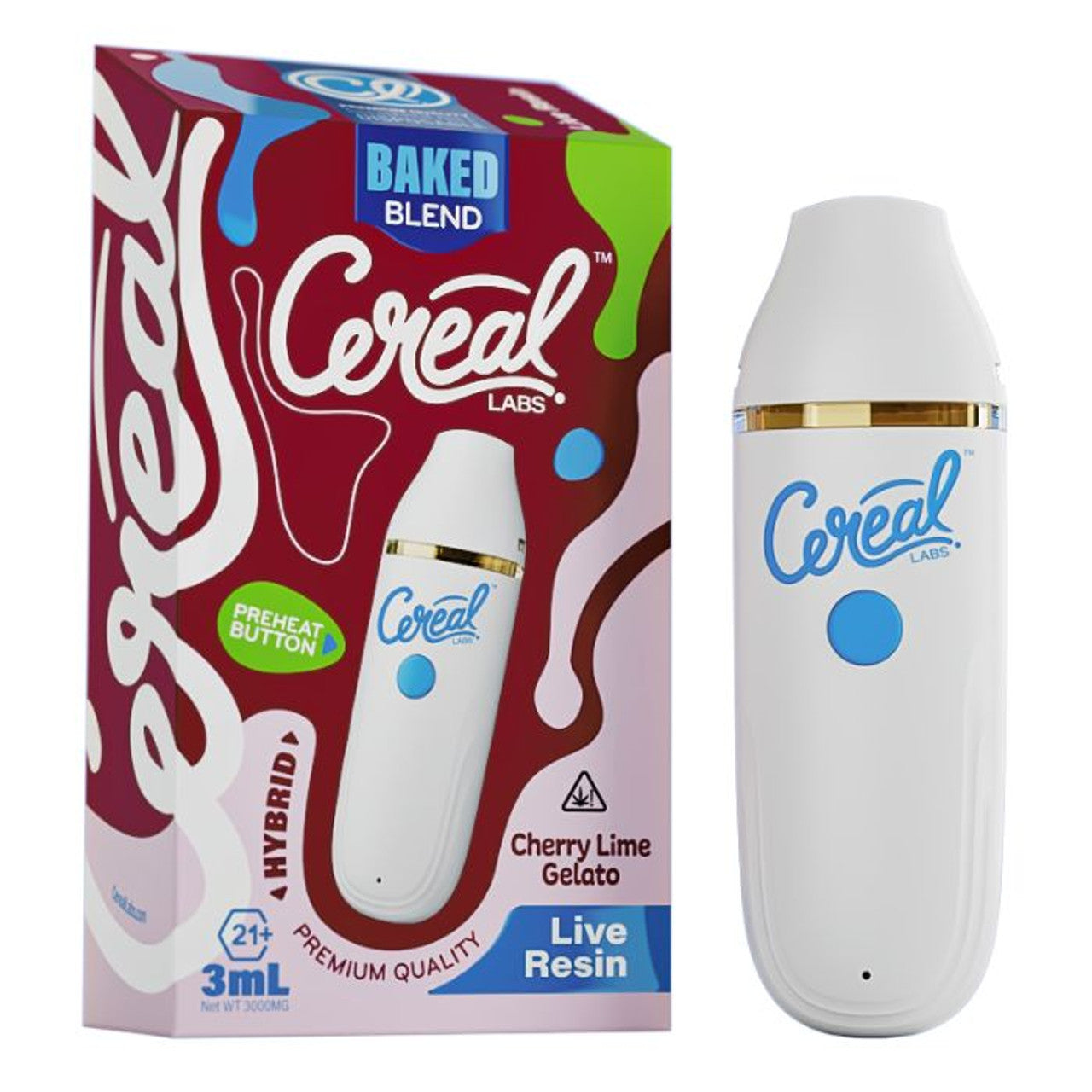 Cereal Labs - Baked Blend (Live Resin+THC+D8) Delta Disposables - (3g) - MK Distro