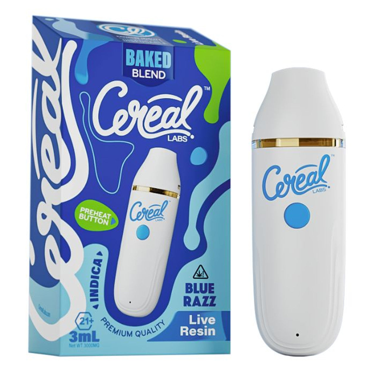 Cereal Labs - Baked Blend (Live Resin+THC+D8) Delta Disposables - (3g) - MK Distro