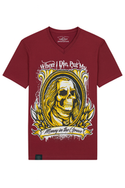 Hustle King - Skull Design - Half Sleeve T-shirt (Small)