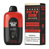 Fifty Bar - Built In The USA - Disposable Vape (5% - 20,000 Puffs) - Box of 5
