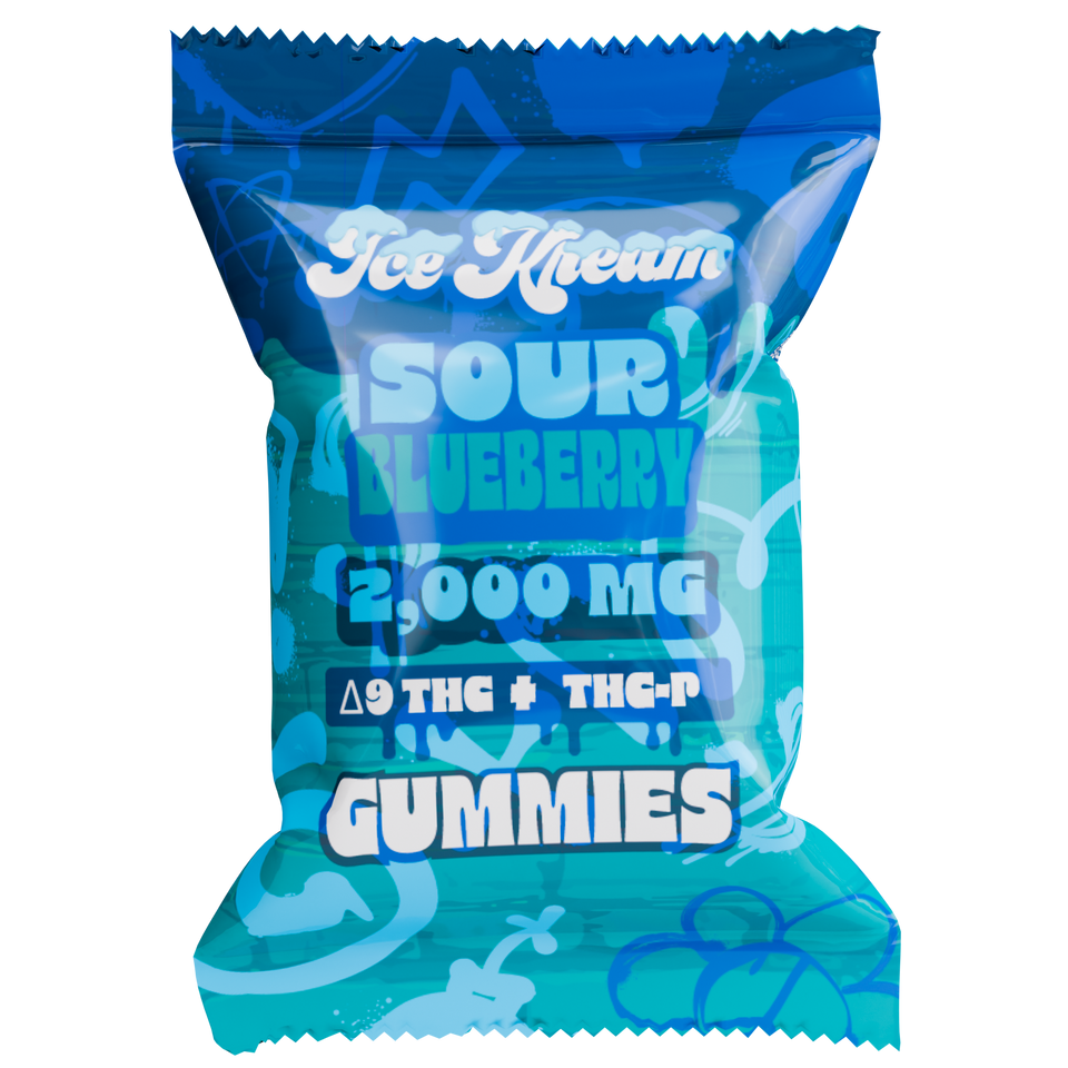 Ice Kream D9 + THC - Hemp Gummies (2000mg) (Display of 120)