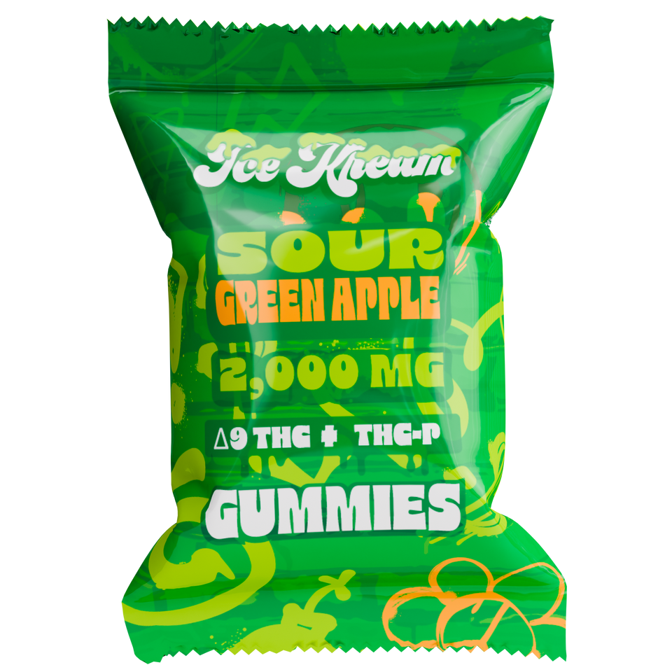 Ice Kream D9 + THC - Hemp Gummies (2000mg) (Display of 120)