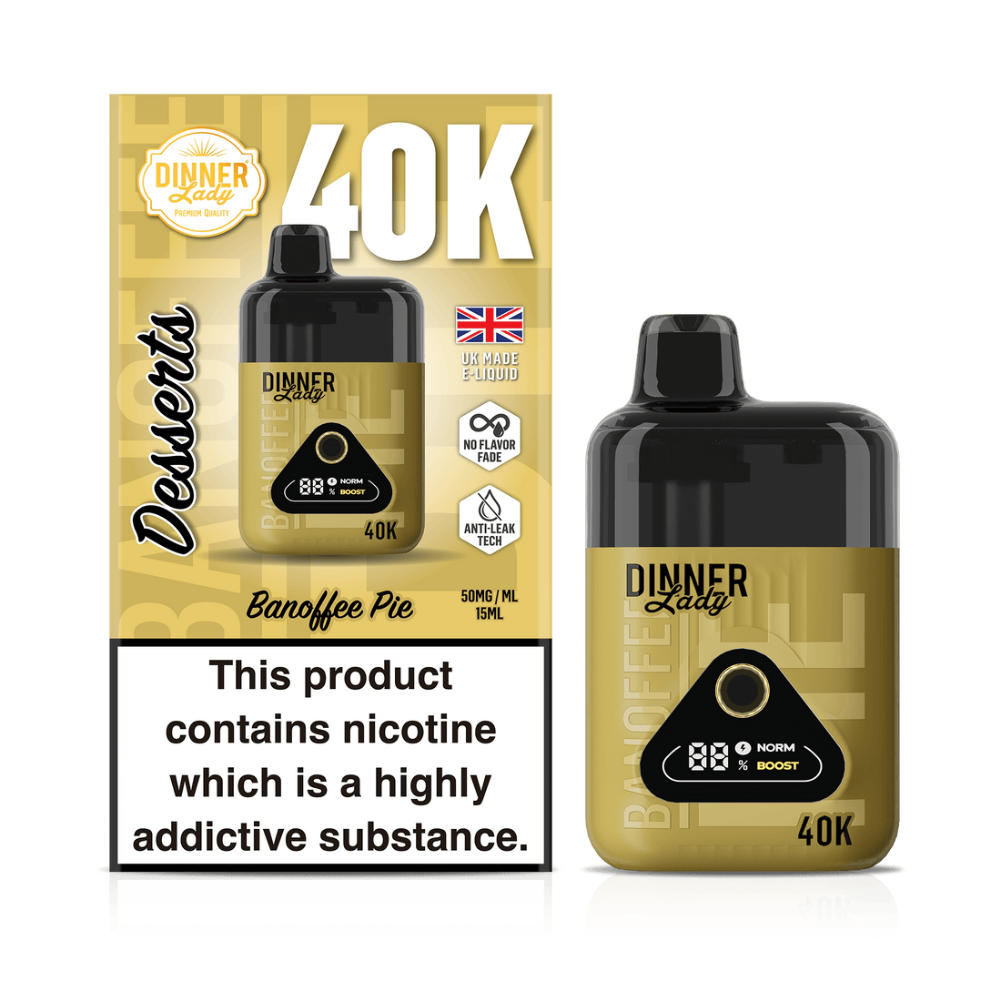 Dinner Lady Desserts 40K - Disposable Vape (5%) (Box of 5) - MK Distro
