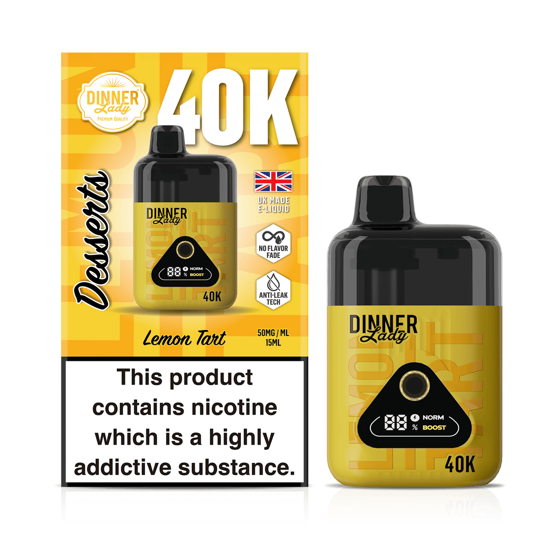Dinner Lady Desserts 40K - Disposable Vape (5%) (Box of 5) - MK Distro