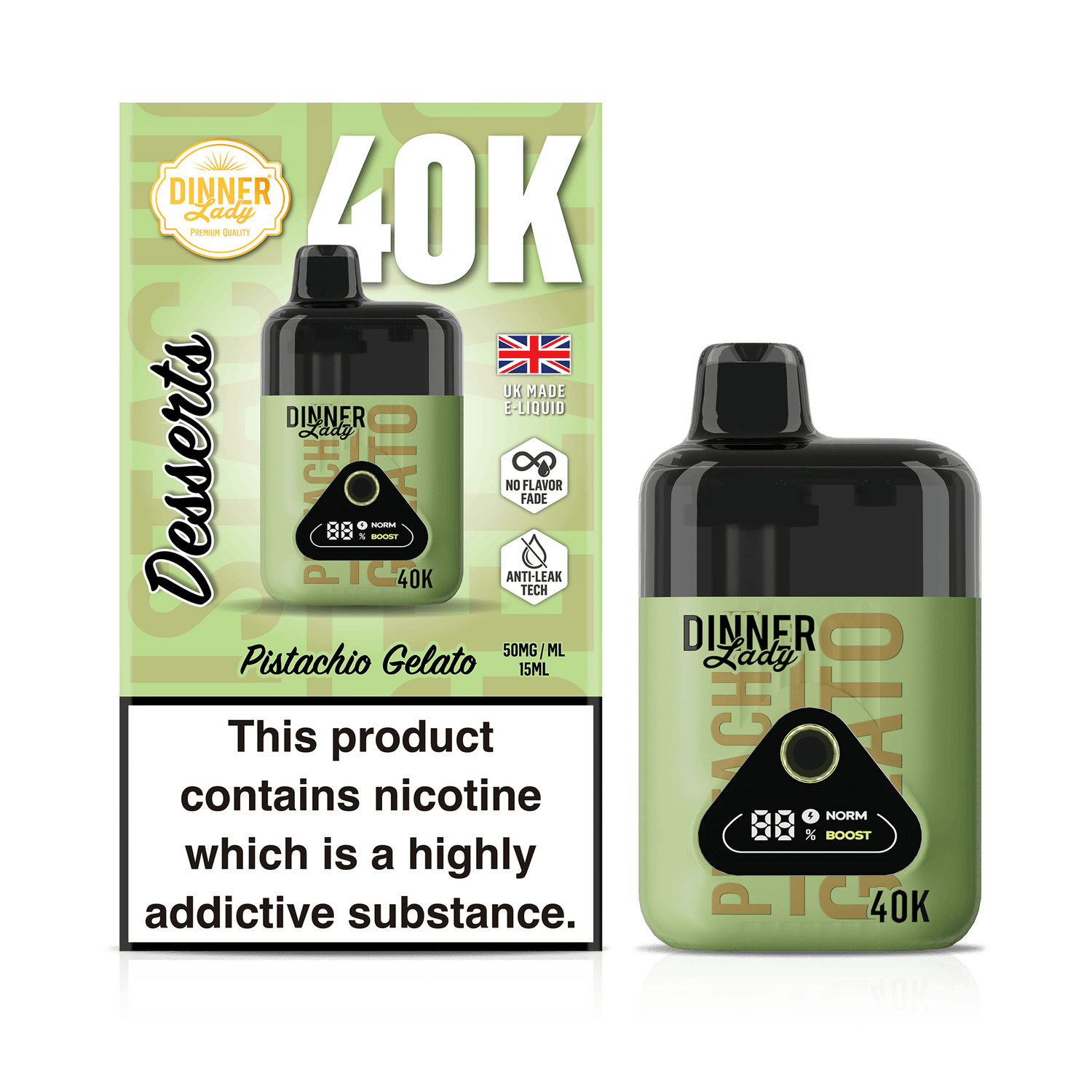 Dinner Lady Desserts 40K - Disposable Vape (5%) (Single) TX Compliant - MK Distro