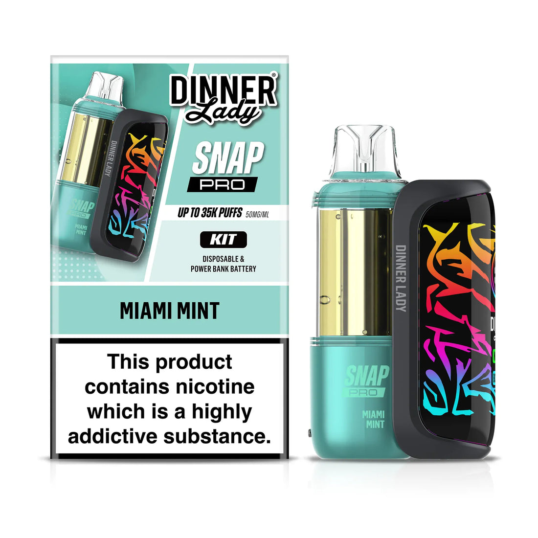 Dinner Lady Snap Pro KIT 35K - Disposable Vape (5%) (Box of 5) - MK Distro