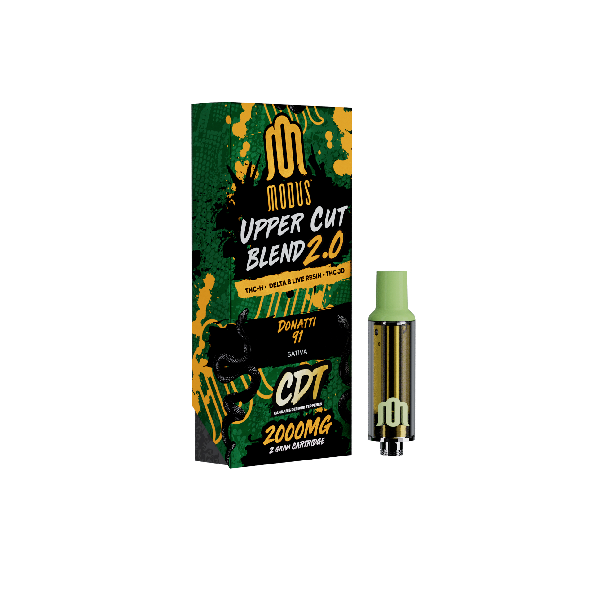 MODUS - Uppercut Blend 2.0 (THC-H + D8 Live Resin + THC-JD) - Hemp Cartridges (2g x 5) - MK Distro