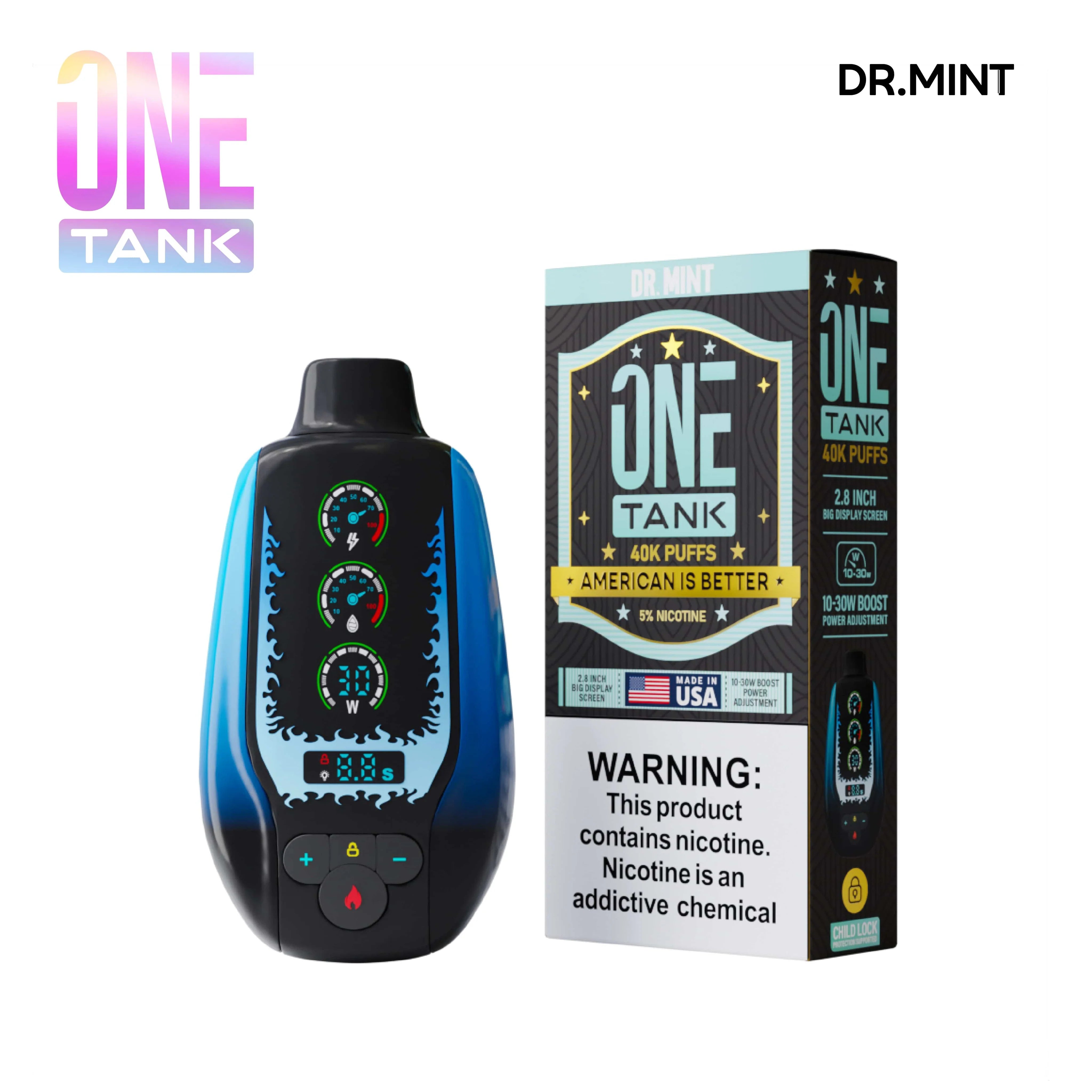 One Tank 40k - Disposable Vapes (5% - 40,000 Puffs) - Box of 5 (TEXAS COMPLIANT)