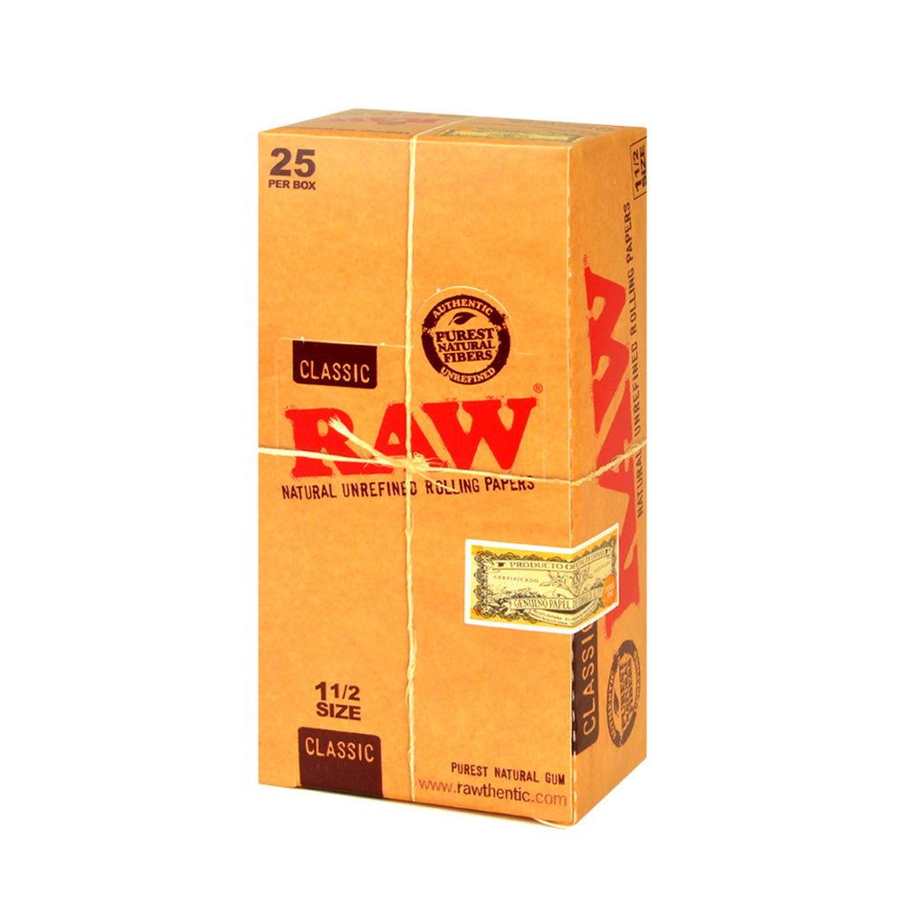 RAW Classic 1 1 2 Size Rolling Papers 25 X 33 Papers MK Distro raw-classic-1-1-2-size-rolling-papers-25-x-33-papers-mk-distro