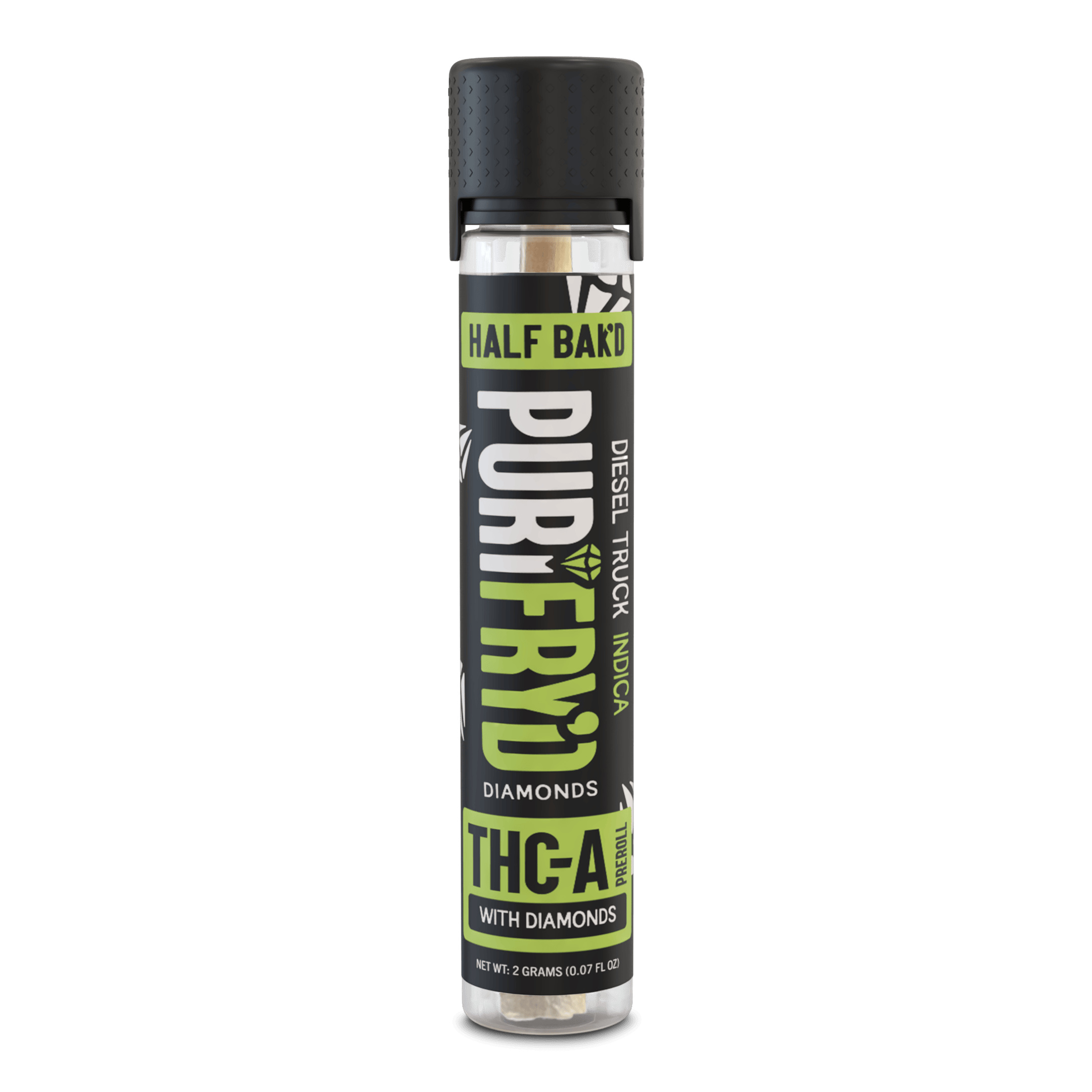 Half bak'd - Purifry'd Diamonds (THCA) - Delta Pre-Rolls (2g x 1 Pre-Roll) - MK Distro