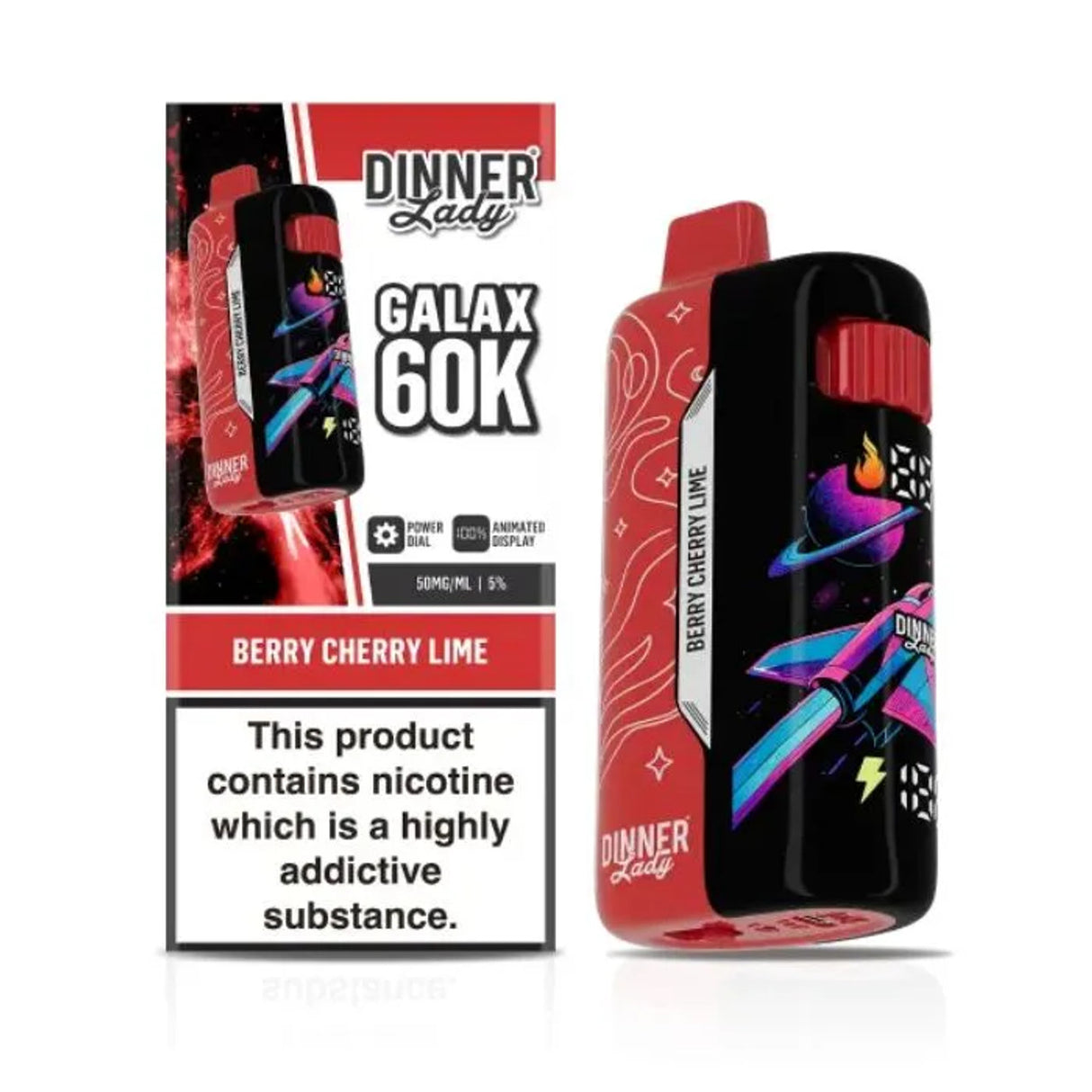 Dinner Lady - Galax Disposable Vape (5% - 60000 Puffs) - Box of 5 (TEXAS COMPLIANT) - MK Distro